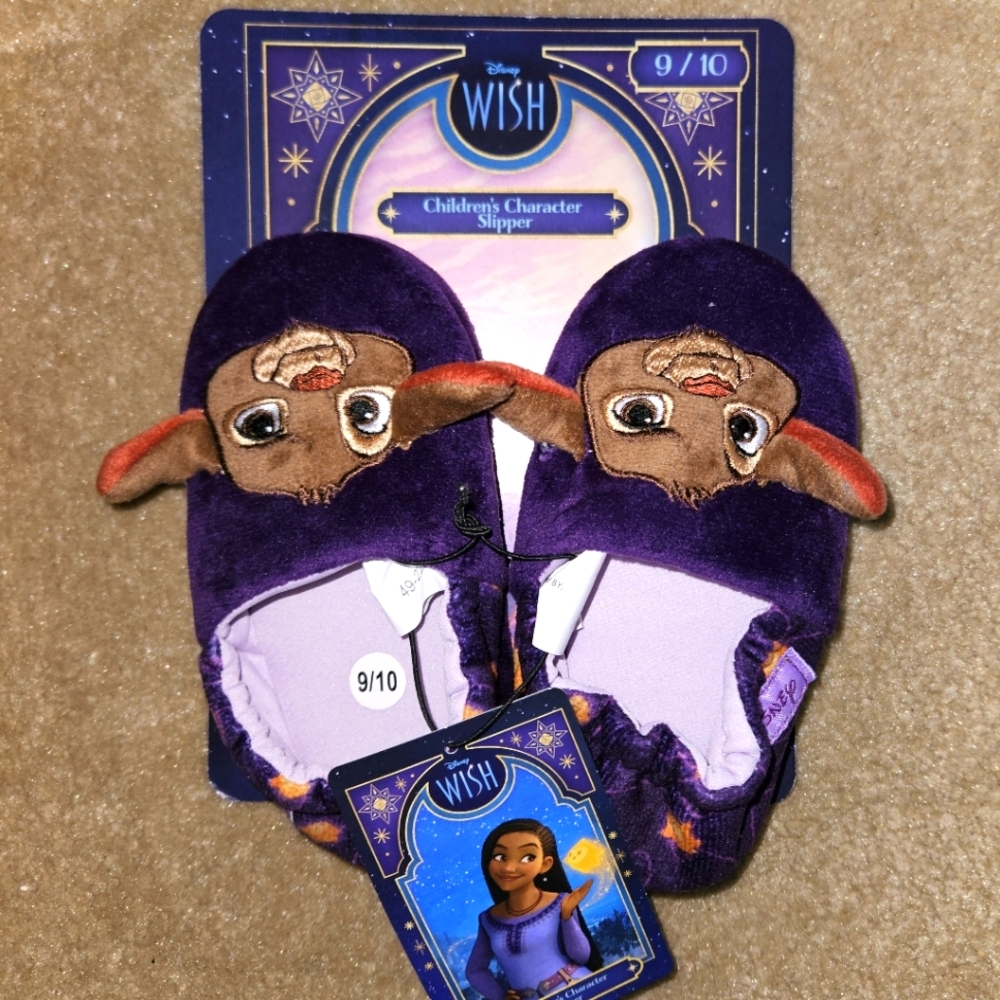 Disney WISH Slippers | Children's Character Slippers 9/10 NWT
